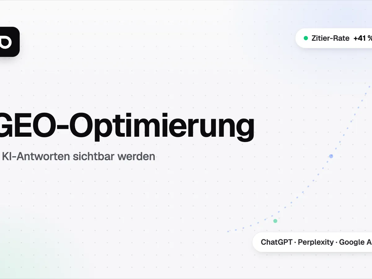 GEO-Optimierung: In KI-Antworten sichtbar werden - Ratgeber-Titelbild